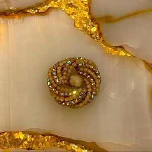 Vintage Rhinestone Brooch Pin